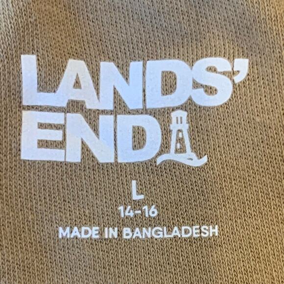 Lands' End Sport Yoga Knit Pants Large Womens Tan Jogger Pull On Athleisure HR - Picture 3 of 10